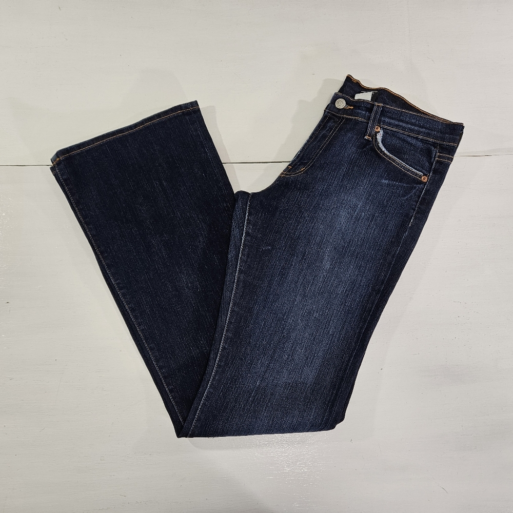 Red Engine Dark Wash Flare Leg Denim Jeans Womens Size 31